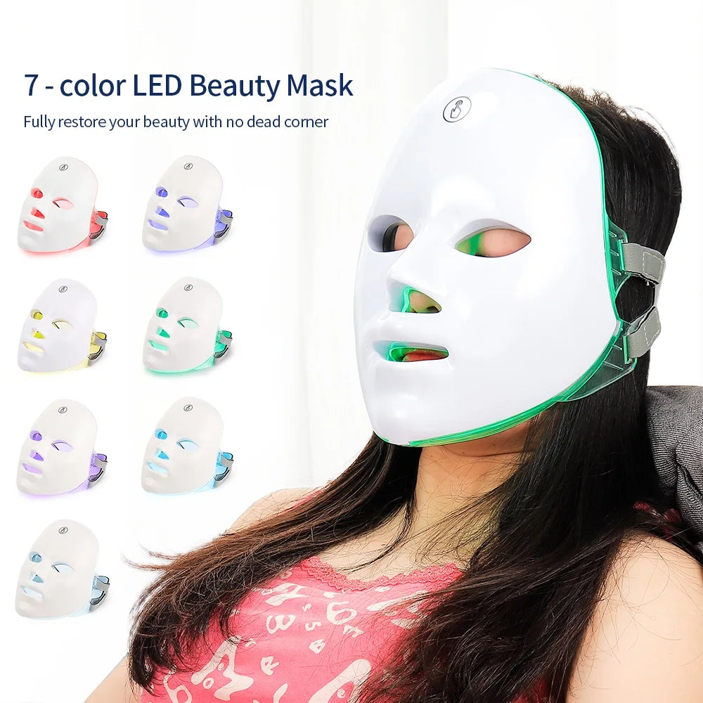 Wireless LED Face Mask Red Light Photon Therapy