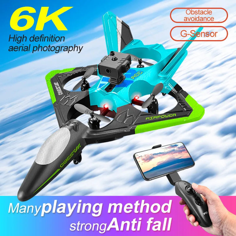 V31 RC Remote Control Airplane 2.4G Remote Control Fighter Hobby Plane Glider Airplane EPP Foam Toy RC Drone Quadcopter Kid Gift
