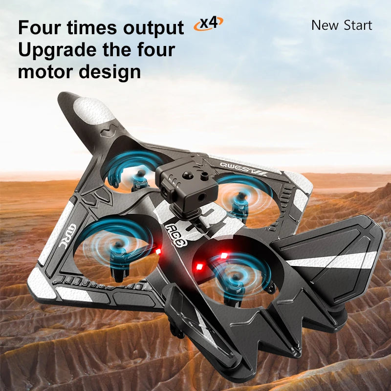 V31 RC Remote Control Airplane 2.4G Remote Control Fighter Hobby Plane Glider Airplane EPP Foam Toy RC Drone Quadcopter Kid Gift