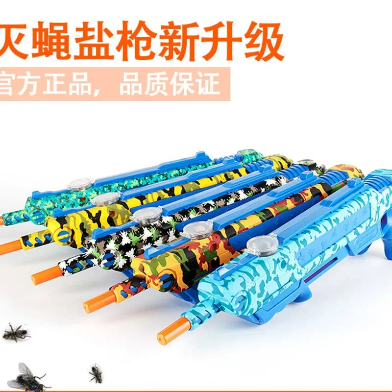 3.0 New Laser Aiming Salt Gun Fly Killer Toy Flie Shooting Accurate Aiming Mosquito Adult Simulation Game Toys Children Gift
