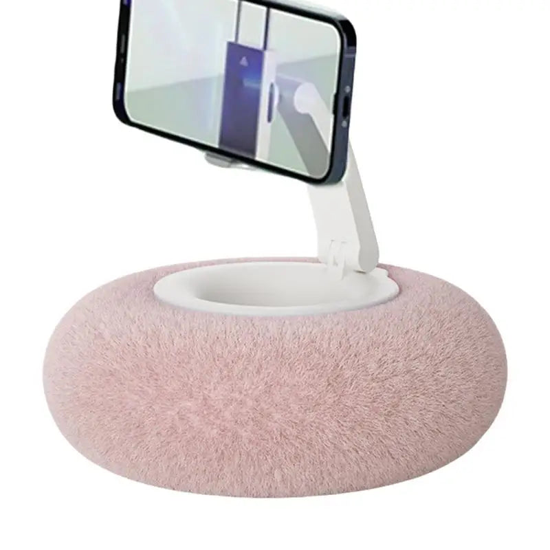 Adjustable Phone Holder Cute Creative Pillow Plush Phone Holder With Removable Bowl Plush Bowl Stand Tablet Holder