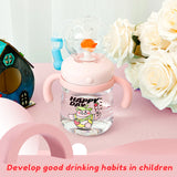300ml Children Drinking Bottle w/ Straw Feeding Cup Creative Whale Squirt Water Cup Kids Learn Feeding Drinking Bottle BPA Free