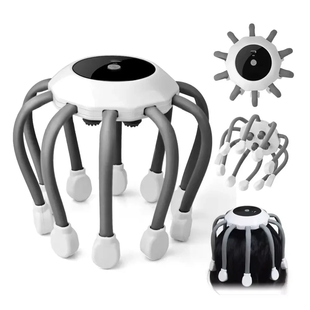 Electric Scalp Massager, 10 Vibrating Contacts, 5 Modes