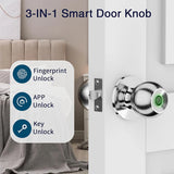 CIEPOJIET Fingerprint Lock for Tuya Smart Lock with Bluetooth Door Lock Keyless Entry with Fingerprint and Tuya App