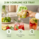 500/800ML Ice Cube Tray With Straw 2 In 1 Ice Cube Bottle Portable Silicone Ice Cube Maker Reusable Icecup Ice Cube Mold Tool