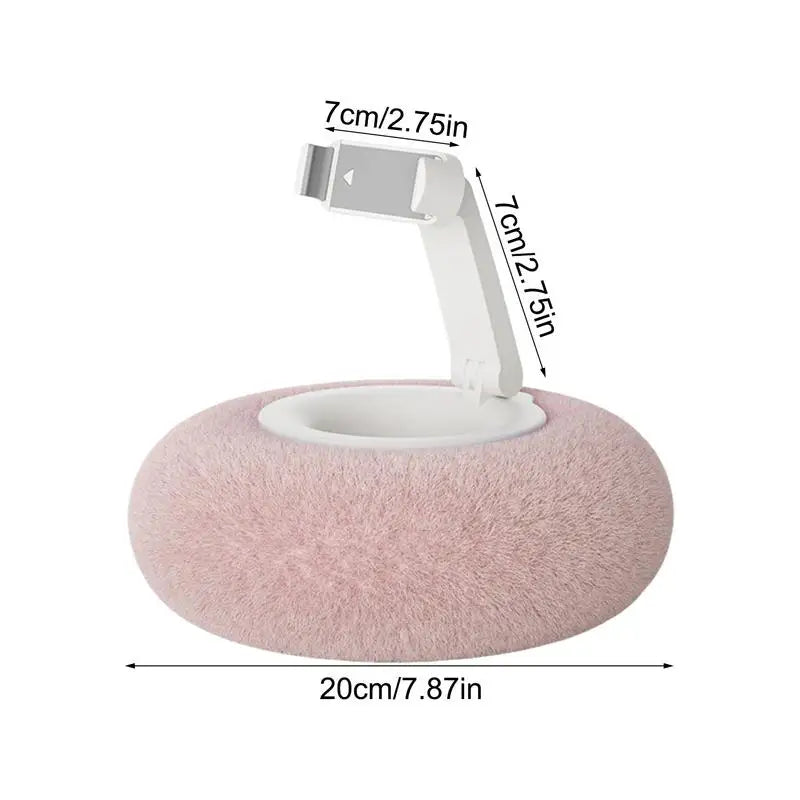 Adjustable Phone Holder Cute Creative Pillow Plush Phone Holder With Removable Bowl Plush Bowl Stand Tablet Holder