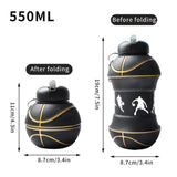 Fold Water Bottle Cups Mug Outdoor Sports Basketball Football Baseball Tennis Golf School Leakproof Portable Kids Water Bottle