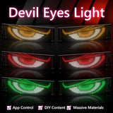 2PCS Devil Eyes Light For Car Window Flexible LED Display Screen Panel Demon Dynamic Big Eye Lights For Windshield