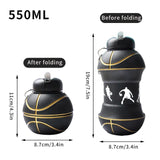 Fold Water Bottle Cups Mug Outdoor Sports Basketball Football Baseball Tennis Golf School Leakproof Portable Kids Water Bottle