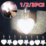 1/2/3PCS Purse Heart LED Light Handbag Lamp Automatic Motion Activated Purse Heart Shaped Light for Women Bah Purse Charm