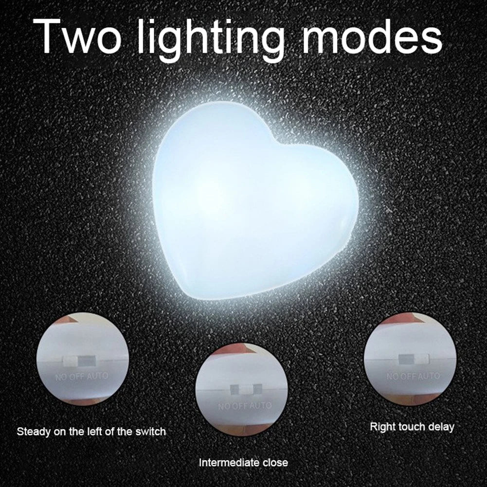 1/2/3PCS Purse Heart LED Light Handbag Lamp Automatic Motion Activated Purse Heart Shaped Light for Women Bah Purse Charm