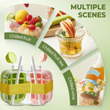 500/800ML Ice Cube Tray With Straw 2 In 1 Ice Cube Bottle Portable Silicone Ice Cube Maker Reusable Icecup Ice Cube Mold Tool