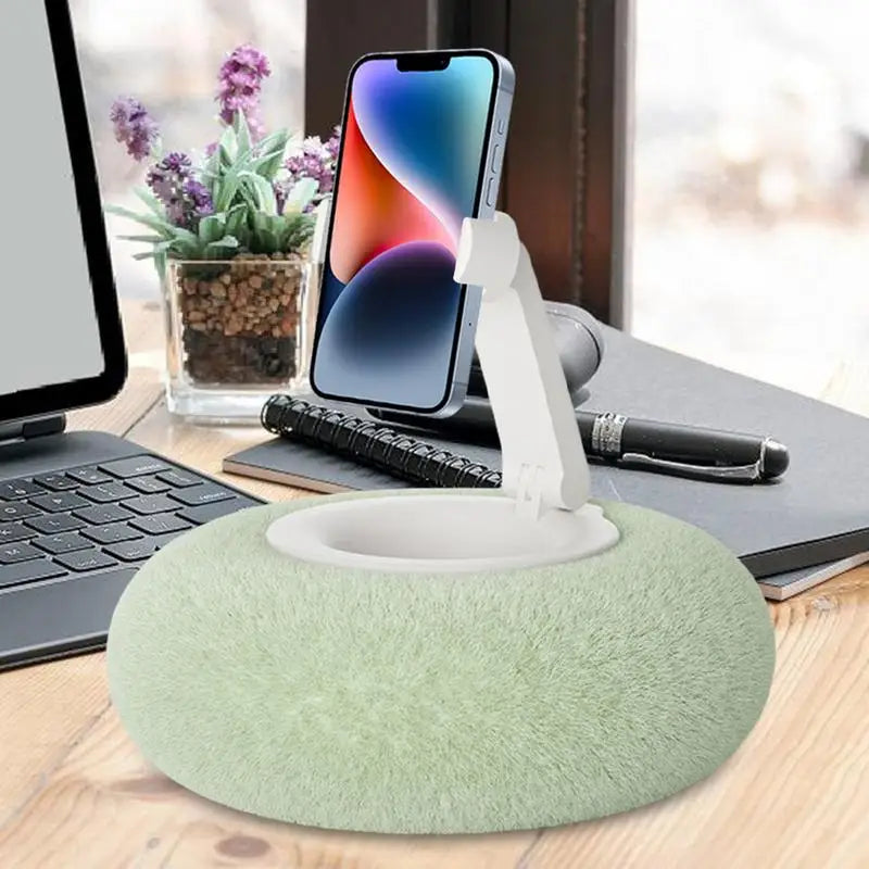 Adjustable Phone Holder Cute Creative Pillow Plush Phone Holder With Removable Bowl Plush Bowl Stand Tablet Holder
