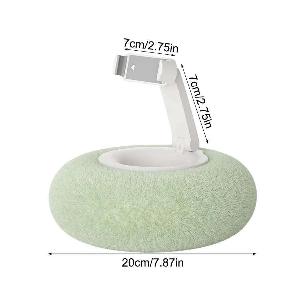 Adjustable Phone Holder Cute Creative Pillow Plush Phone Holder With Removable Bowl Plush Bowl Stand Tablet Holder