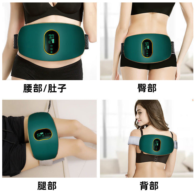 Massage Belt Abdominal Massager Wireless Charging Fully Automatic Belly Massager Heating Waist and Abdomen to Reduce Belly